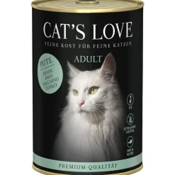 Pâtée pour chat à la dinde pur Cat's Love Adult – en boîte de 400 g