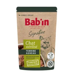 Pâtée pour chat à l'agneau terrine Bab'in Signature - 80 g