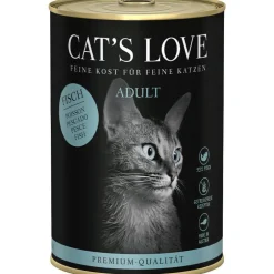 Pâtée pour chat au poisson pur Cat's Love Adult – en boîte de 400 g