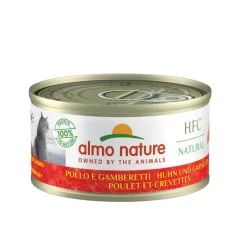 Pâtée pour chat au poulet et crevettes HFC Natural Almo Nature - 70 g