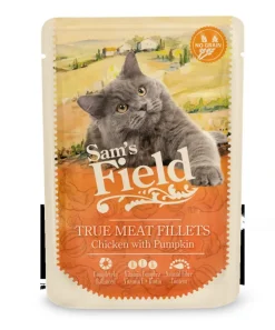 Pâtée pour chat en sachet au poulet et à la citrouille Sam's Field - 85 g