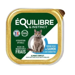 Pâtée pour chat stérilisé au saumon et aux courgettes Équilibre & Instinct - 85 g