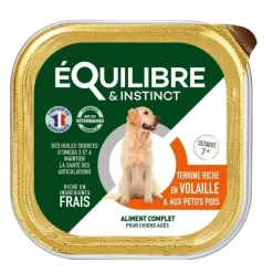 Pâtée pour chien âgé volaille pois en barquette de 300 g