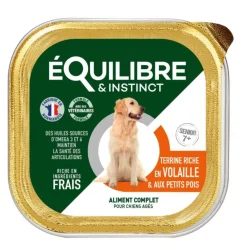 Pâtée pour chien âgé volaille pois en barquette de 300 g