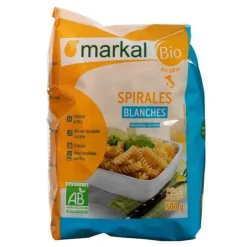 Pâtes spirales blanches bio Markal - 500 g