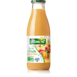 Pur jus 3 fruits des vergers de France bio - 75 cl
