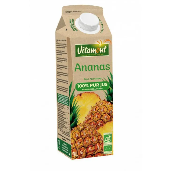 Pur jus d’ananas bio - 1 L