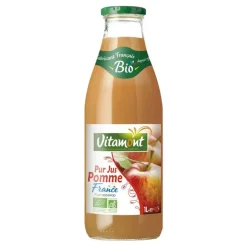 Pur Jus de Pomme Bio en bouteille de verre Vitamont - 1 litre