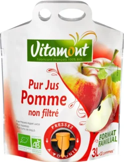 Pur Jus de Pomme bio en fontaine à jus Vitamont - 3 litres