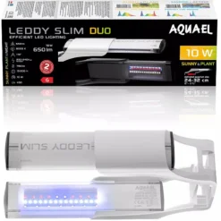 Rampe LED aquarium eau douce, lumière jour et nuit, AQUAEL Leddy Slim Duo 2.0 - blanc 10W
