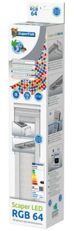 Rampe LED RGB aquarium eau douce, 7800 K - SUPERFISH Scaper - 29 W, 64
