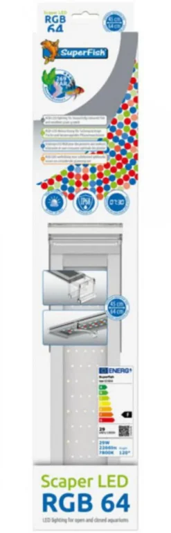 Rampe LED RGB aquarium eau douce, 7800 K - SUPERFISH Scaper - 29 W, 64