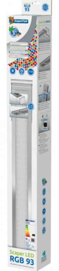 Rampe LED Scaper RGB pour aquarium d'eau douce, 48W 7800K - SUPERFISH - modèle 93