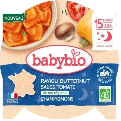 Ravioli butternut sauce tomates et champignons Baby bio - 190 g