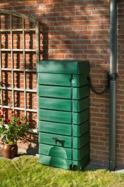 Récupérateur à eau mural coloris vert - 276 L