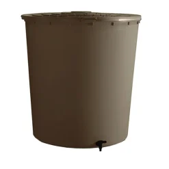 Récupérateur à eau rond 500 L taupe