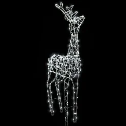 Renne lumineux LED à lumière fixe blanc sur secteur - 1,80 m