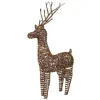 Renne marron lumineux en résine à 360 micro-LED blanc orangé pour extérieur - 104 cm