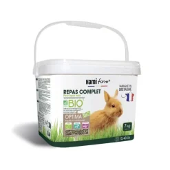 Repas complet bio pour lapin nain en seau de 7 kg