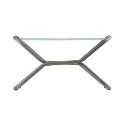 Repose jambes pliant en acier et toile Batyline gris Titane Lafuma Next - 66,5 x 51 x 35 cm