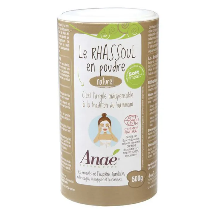 Rhassoul en tube carton de 500 g