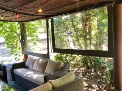 Rideau brise pluie coloris gris en PVC Couleurs du monde