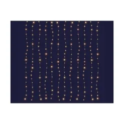 Rideau micro LED blanc chaud coloris blanc - 2 x 2 m