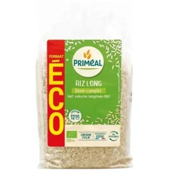Riz long blanc ½ complet Italie bio en sachet Primeal - 2 kg