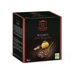 Rooibos Citron Gingembre bio Thés de la Pagode - 40 g / 20 infusettes