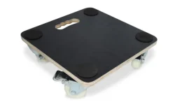 Roule-plante carré en bois pour charge lourde Louis Moulin - 38 x 38 cm