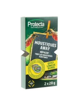 Répulsif anti-moustiques aux huiles essentielles en boite Protecta Moustiques away - Les 2 boites
