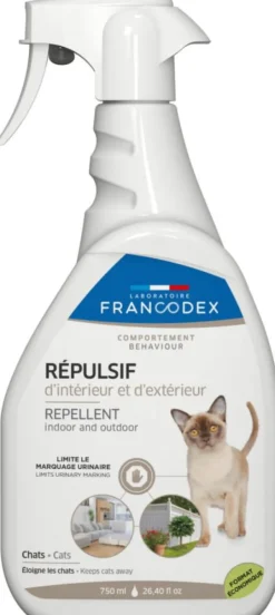 RŽpulsif d'intŽrieur et d'extŽrieur pour chat agrumes et lavande Francodex - 750 ml