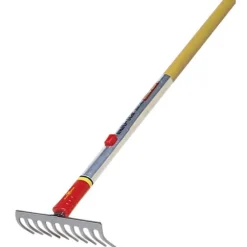 Râteau 10 dents coloris métal 19 cm