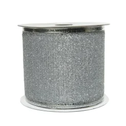 Ruban argent en polyester - 270 x 6,30