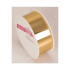 Ruban métallisé en bobine coloris or 30 mm - 4 m