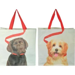 Sac de course chien poignée laisse 14x39 cm