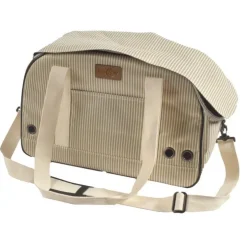 Sac de transport pour chat ou petit chien coloris beige Bobby Tennis - 45 x 18 x 30 cm