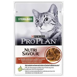 Sachet au bœuf pour chat stérilisé Purina Pro Plan – 85 gr