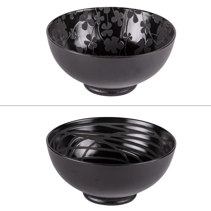 Saladier Lava coloris noir en grès - Ø 20 cm