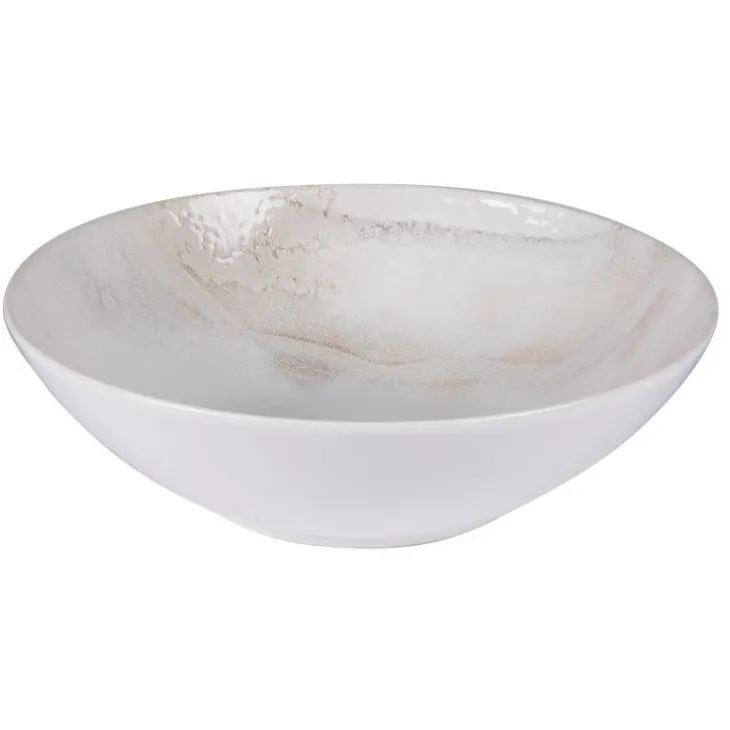 Saladier Mojave coloris beige en grès - Ø 24 cm