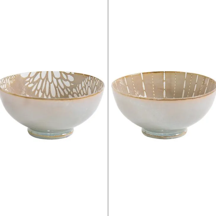 Saladier Penjab coloris beige en porcelaine - Ø 20 cm