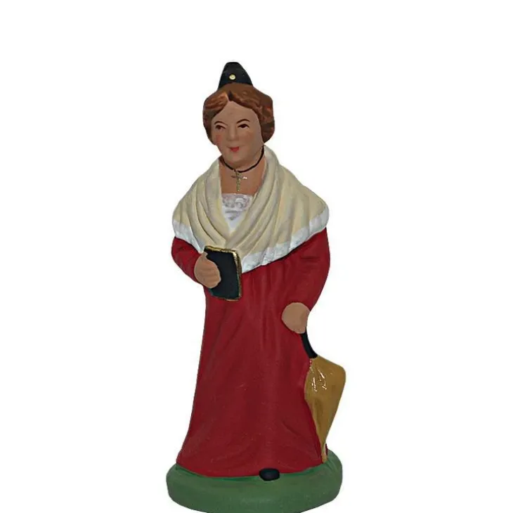 Santon pour crèche arlésienne rouge - 7 cm