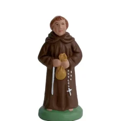 Santon pour crèche moine marron - 7 cm