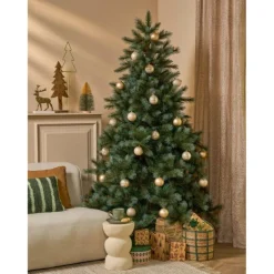 Sapin de Noël artificiel bleu givré Wyoming