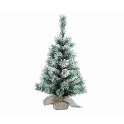 Sapin de Noël artificiel enneigé avec toile de jute Vancouver - 60 cm