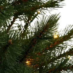 Sapin de Noël artificiel vert prélampé Bristlecone