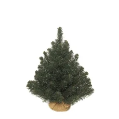 Sapin de Noël artificiel vert dans pot en jute Alpine