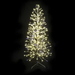 Sapin de Noël lumineux à 600 LED à lumière fixe blanc chaud pétillant sur secteur - 1,80 m