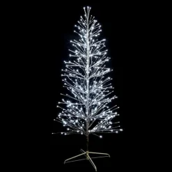 Sapin de Noël lumineux LED à lumière blanc pétillant sur secteur - 1,20 m