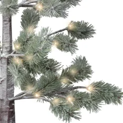Sapin lumineux enneigé à 72 LED blanc chaud pour extérieur - Ø 60 x H 150 cm